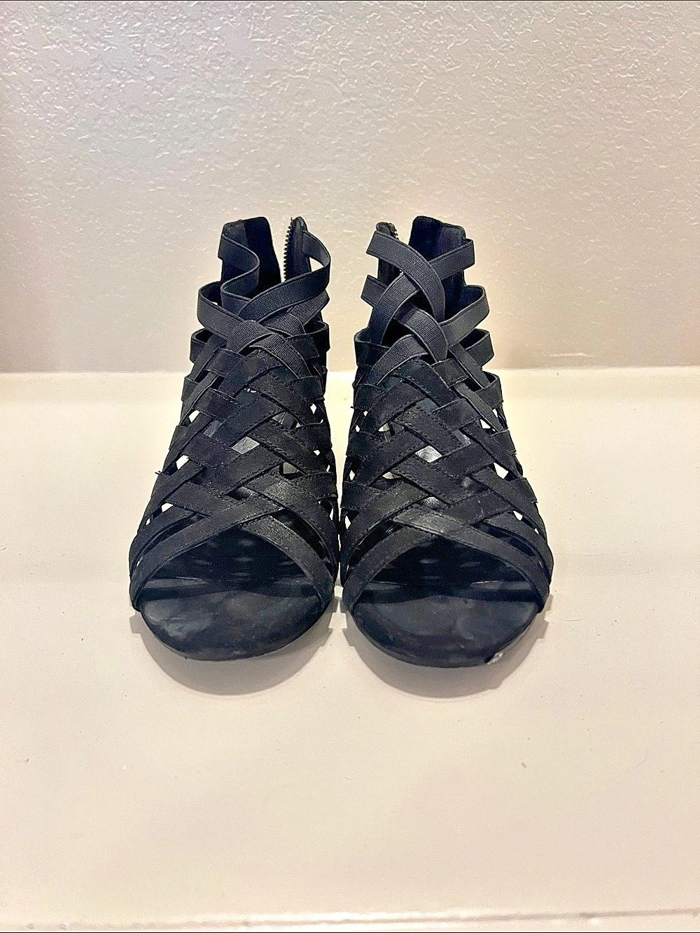 Eileen Fisher Black Wedge Sandals